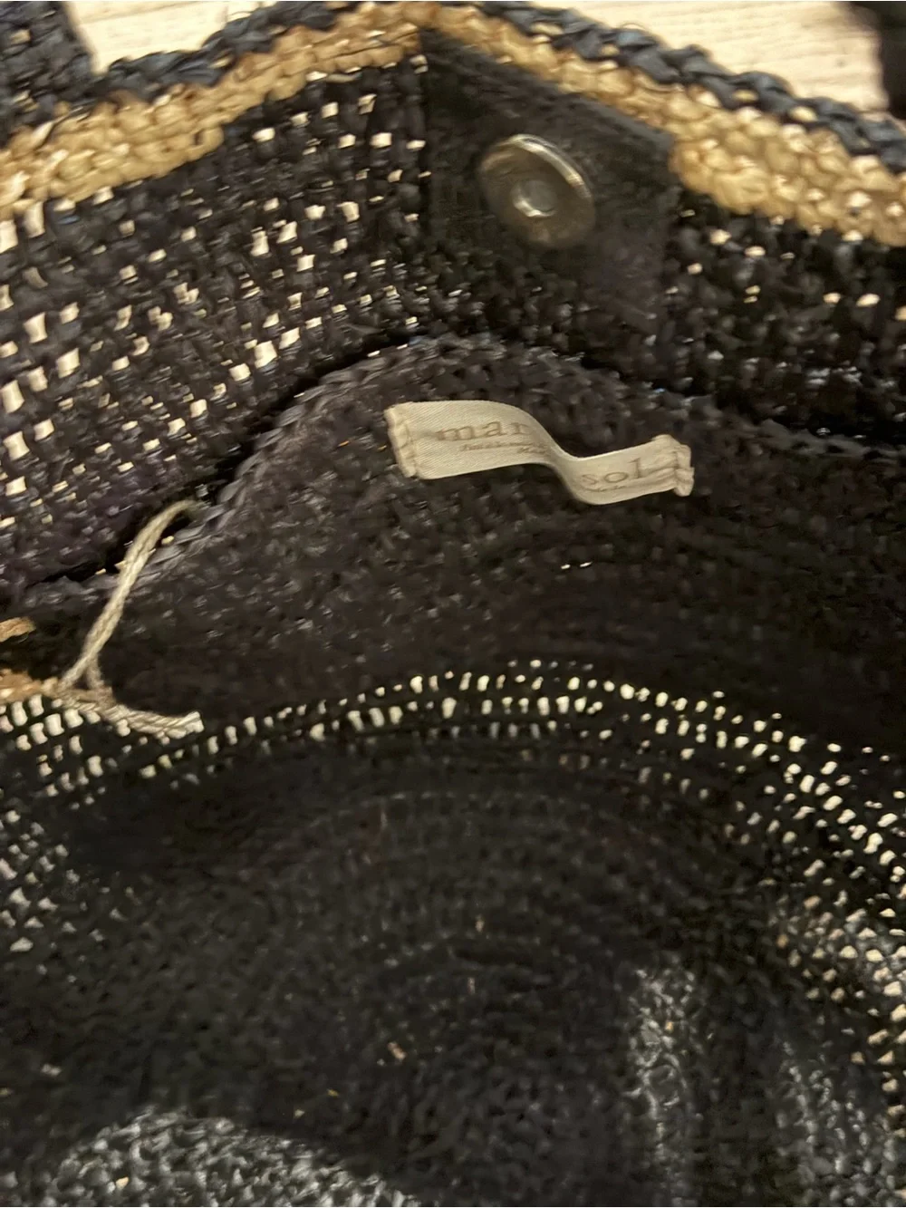 Mar y sol - Black & Natural Camden Tote